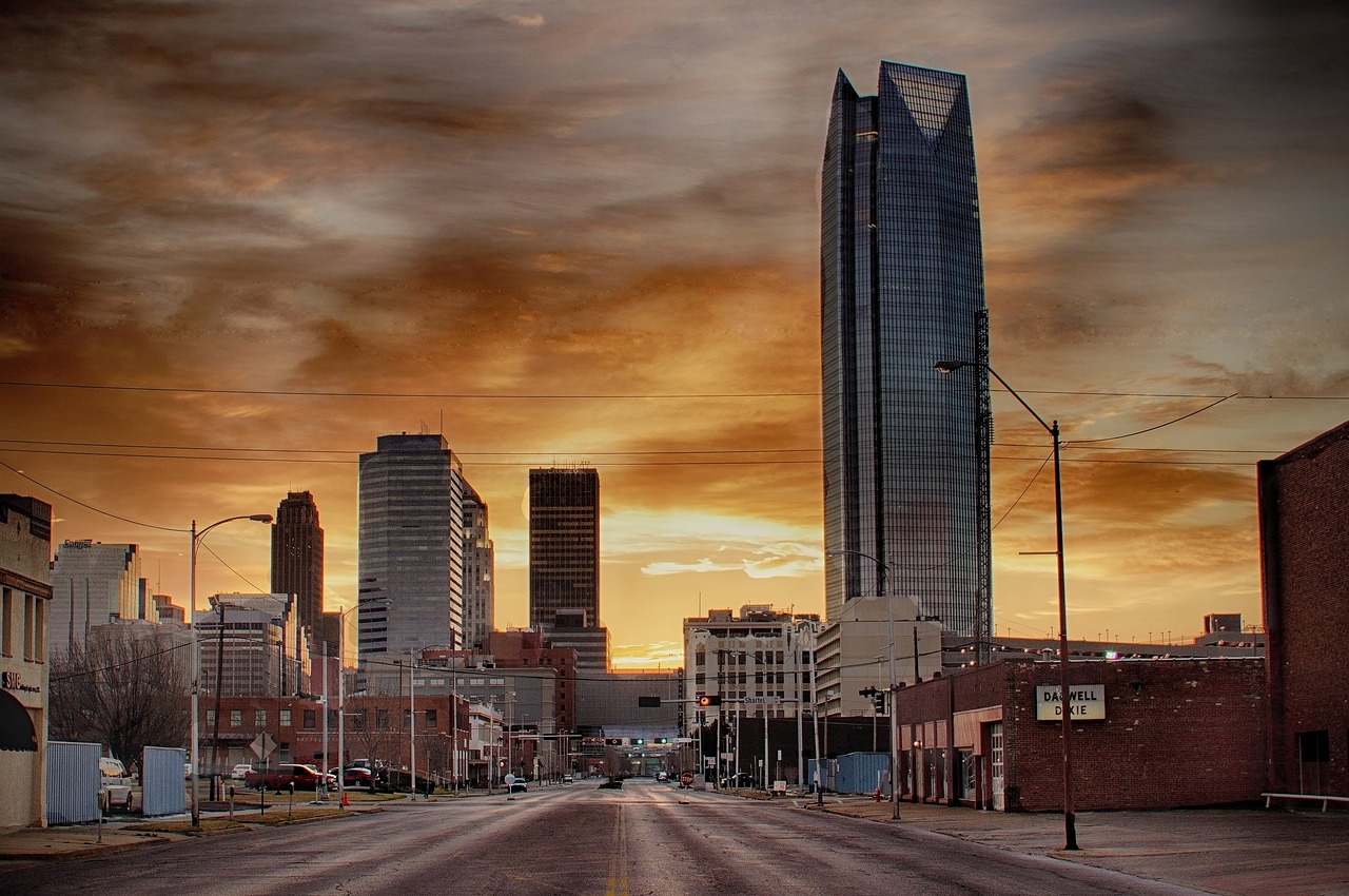 Oklahoma City Skyline at Sunset